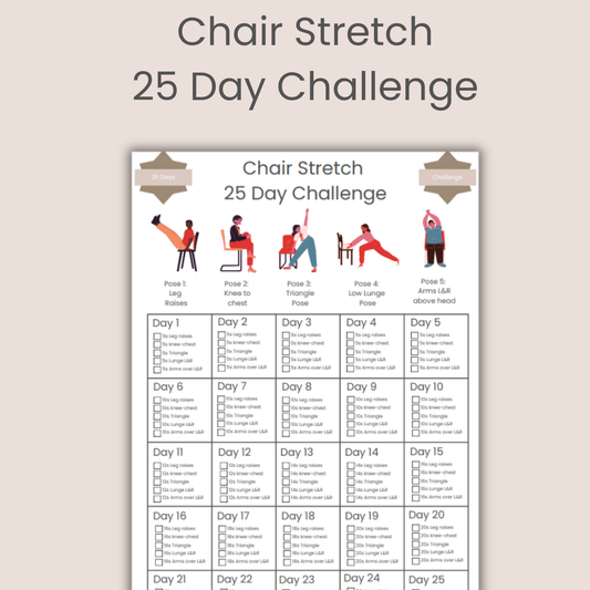 Chair Stretches 25 Day Challenge